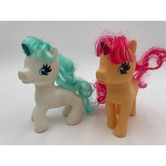 2 Vintage 1982 Hasbro My Little Pony Unicorn Figure Pair - Picture 4 of 12